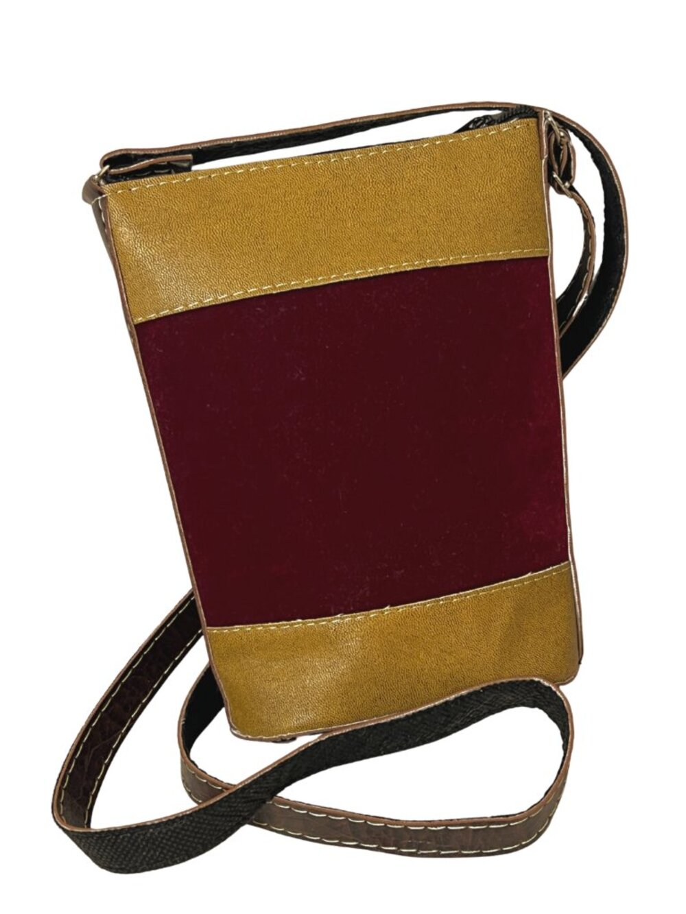 Handmade Bucket Crossbody Zippered Handbag Made in Peru NWOT - Picture 2 of 6
